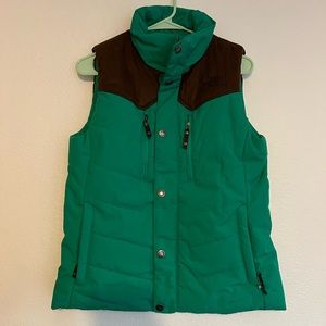North Face Green Insulated Vest